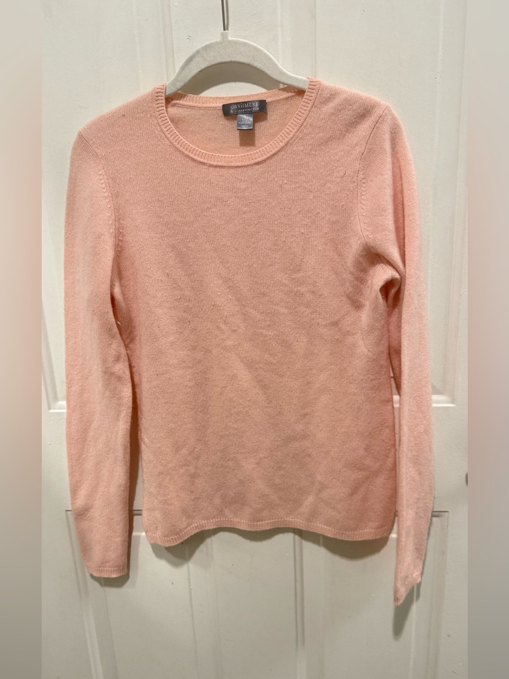 Charter Club Pink Crewneck Sweater 2-ply 100% cashmere small